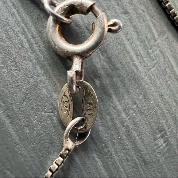 925 Sterling Silver & Stone Pendant Necklace - Picture 3 of 8